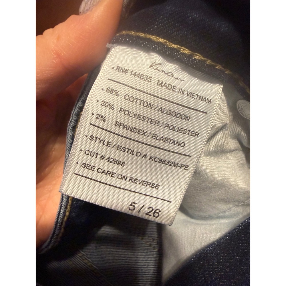 KanCan Petite Flare Jeans Medium Wash Button Fly Distressed KC8632M-PE Size 5/26 - Picture 4 of 5